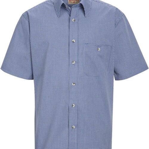 Men's Mini-Plaid Uniform Short Sleeve Shirt Thumbnail