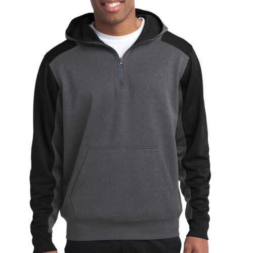 Adult Colorblock 1/4 Zip Sweatshirt Thumbnail